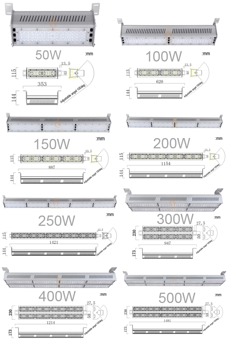 Inventronics Driver 5 Years Warranty 150W LED Industrial Pendant Tri-Proof Linear Highbay Lamp