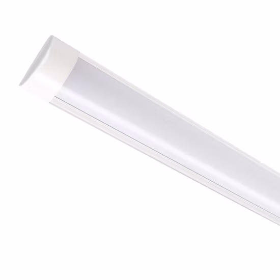 실내 대형 천장에 장착된 LED 선형 조명 기구 세 배 증거 램프